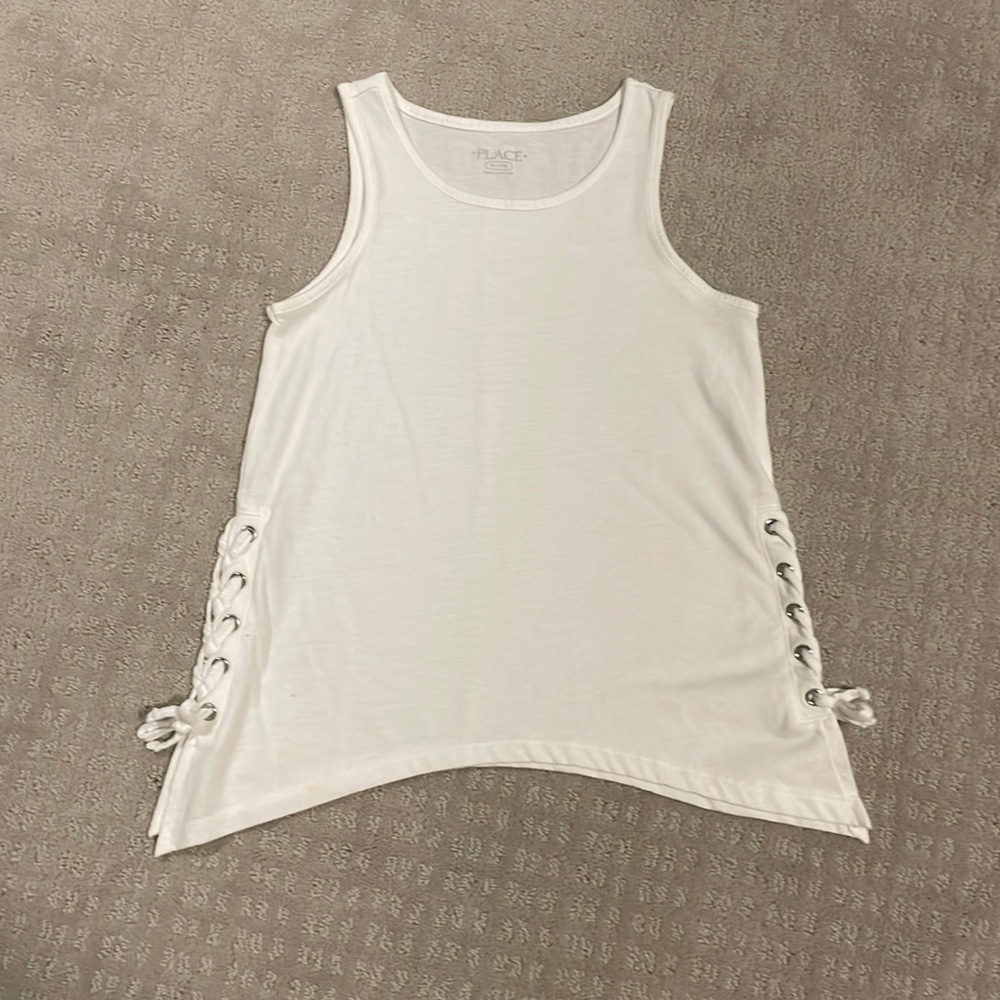 Girls white tank